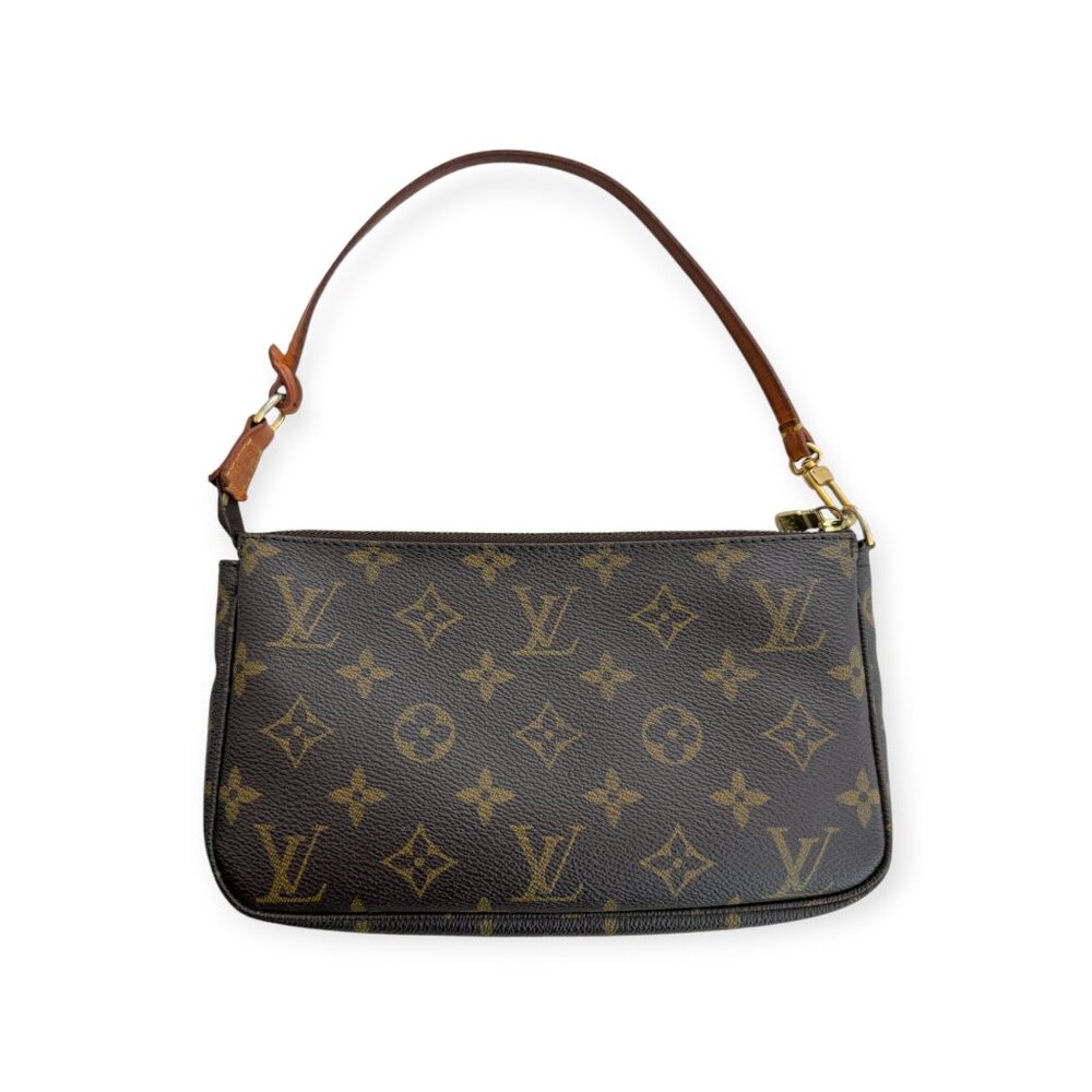 Authentic Louis Vuitton Monogram Pochette Accessories Mini Top Handle Bag - Picture 2 of 12